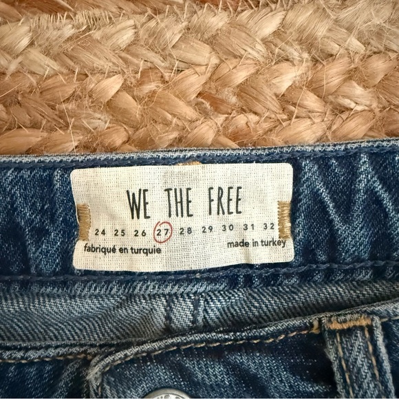 Free People Size 27 Distressed Denim Mini Skirt Western Festival Summer - Picture 2 of 6